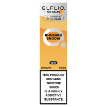 Rhubarb Snoow Elfliq Nic Salt by Elfbar - 10ml