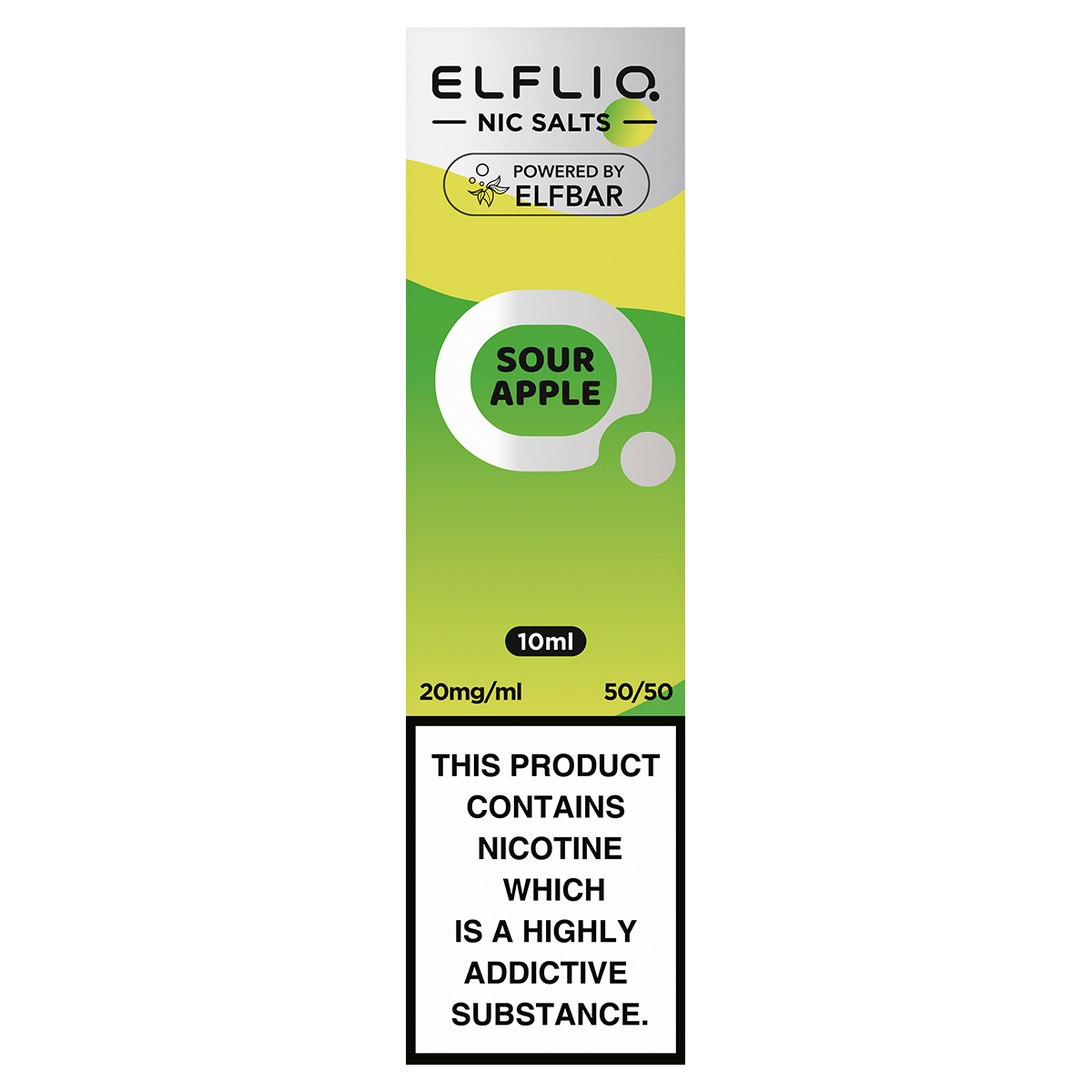 Sour Apple Elfliq Nic Salt by Elfbar - 10ml