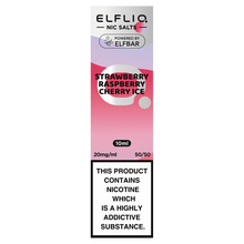 Strawberry Raspberry Cherry lce Elfliq Nic Salt by Elfbar - 10ml