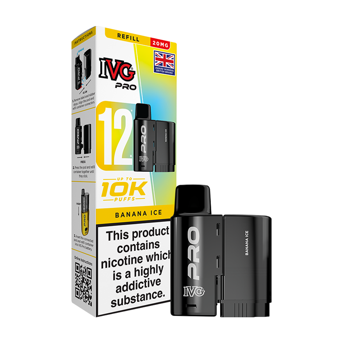 Banana Ice IVG Pro 12 Refill Pack