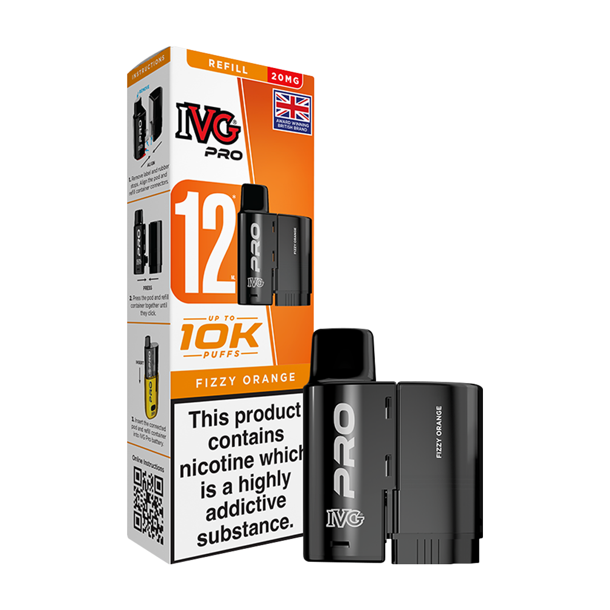 Fizzy Orange IVG Pro 12 Refill Pack