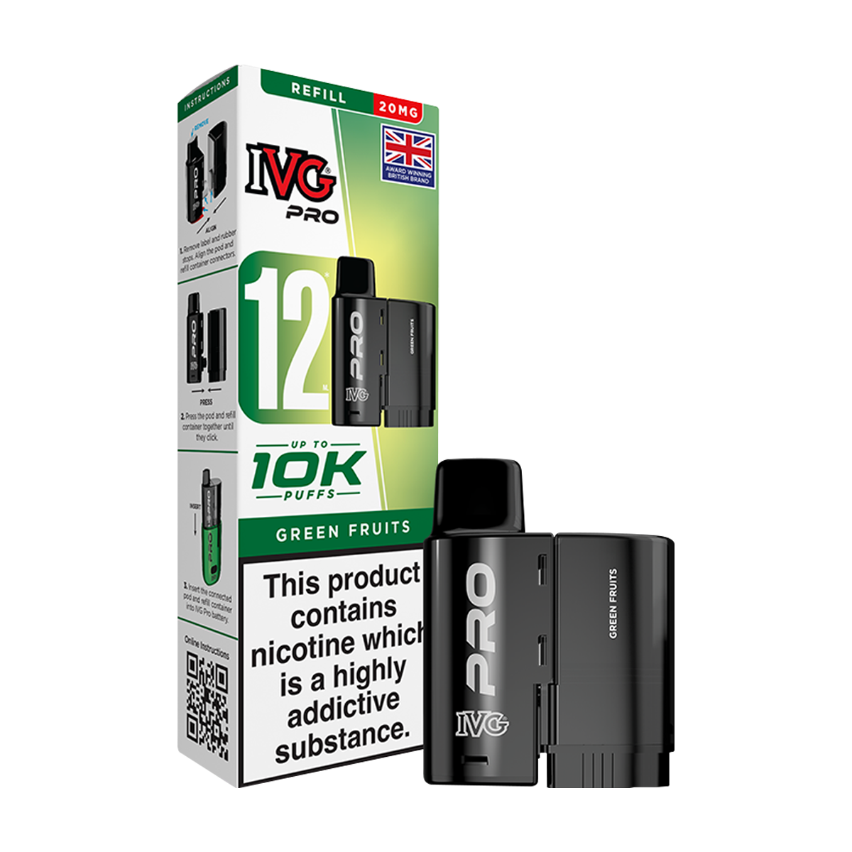 Green Fruits IVG Pro 12 Refill Pack