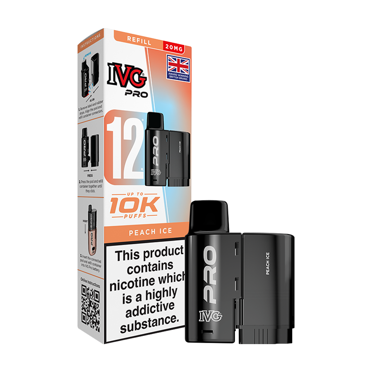 Peach Ice IVG Pro 12 Refill Pack