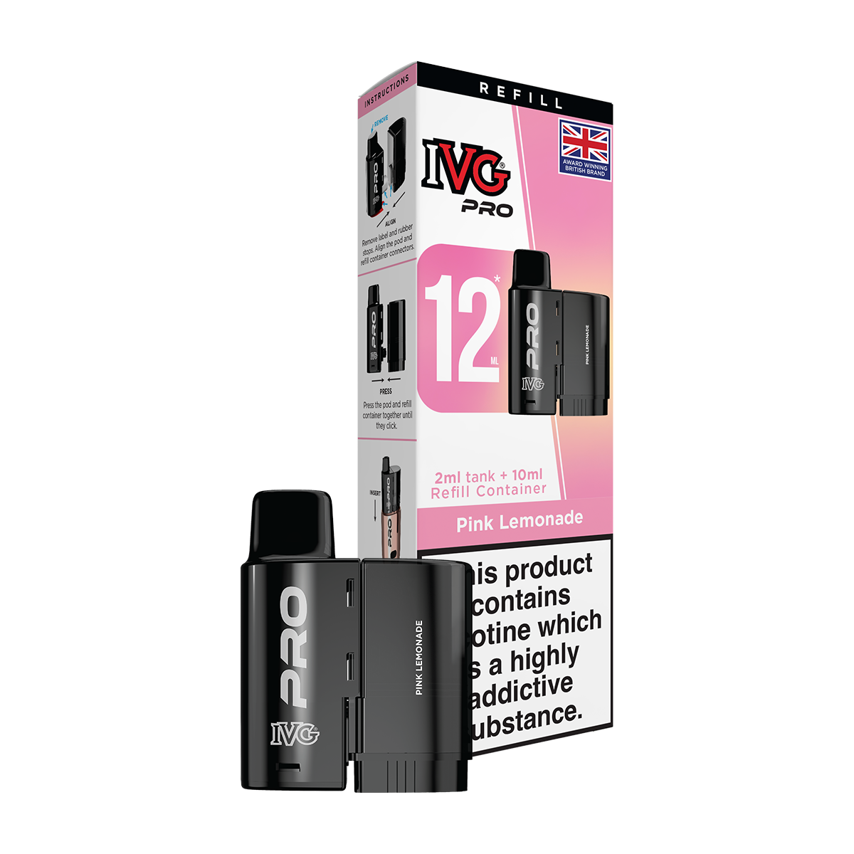 Pink Lemonade IVG Pro 12 Refill Pack