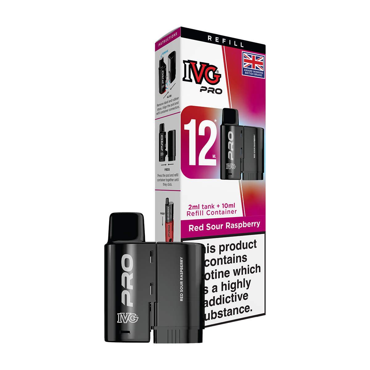 Red Sour Raspberry IVG Pro 12 Refill Pack