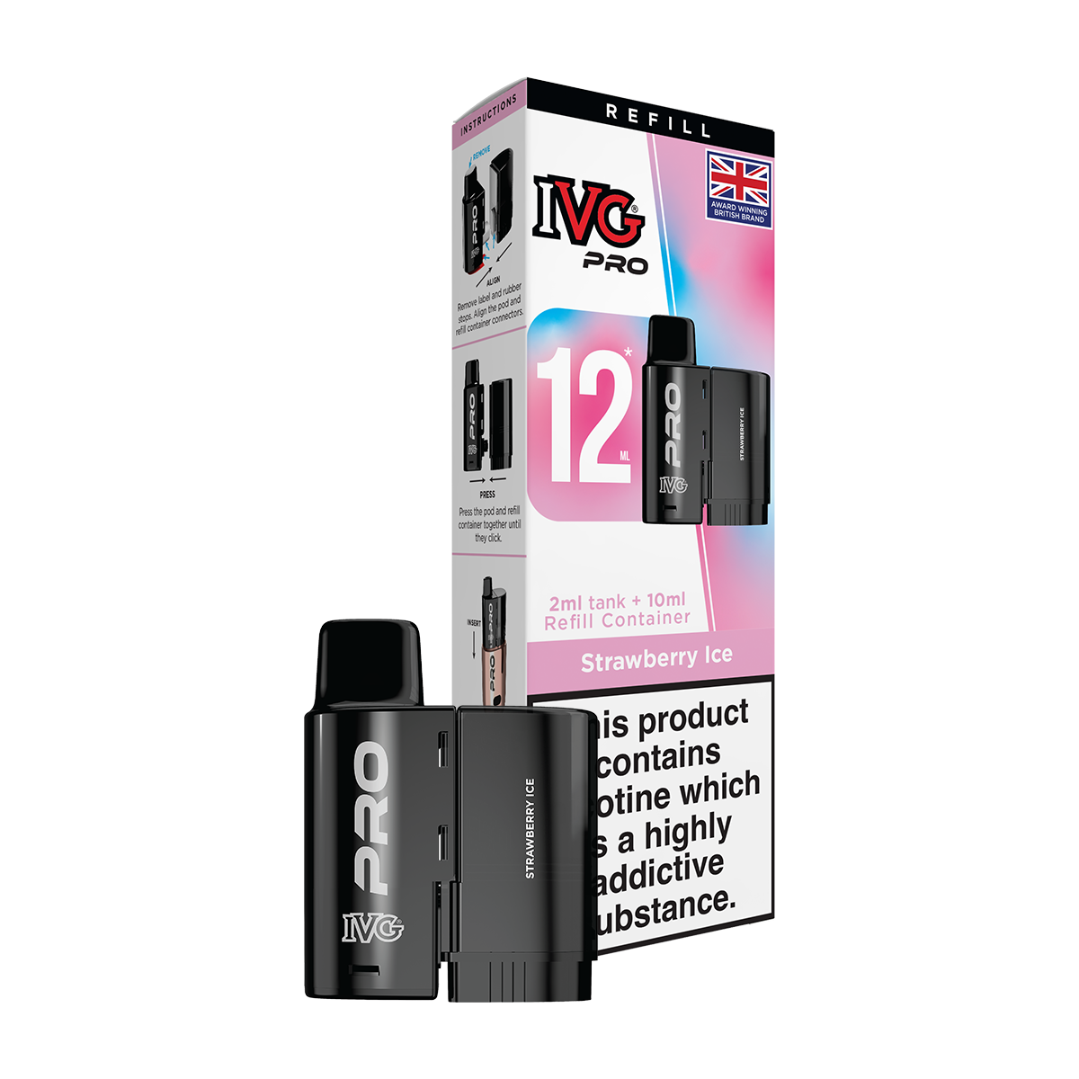 Strawberry Ice IVG Pro 12 Refill Pack