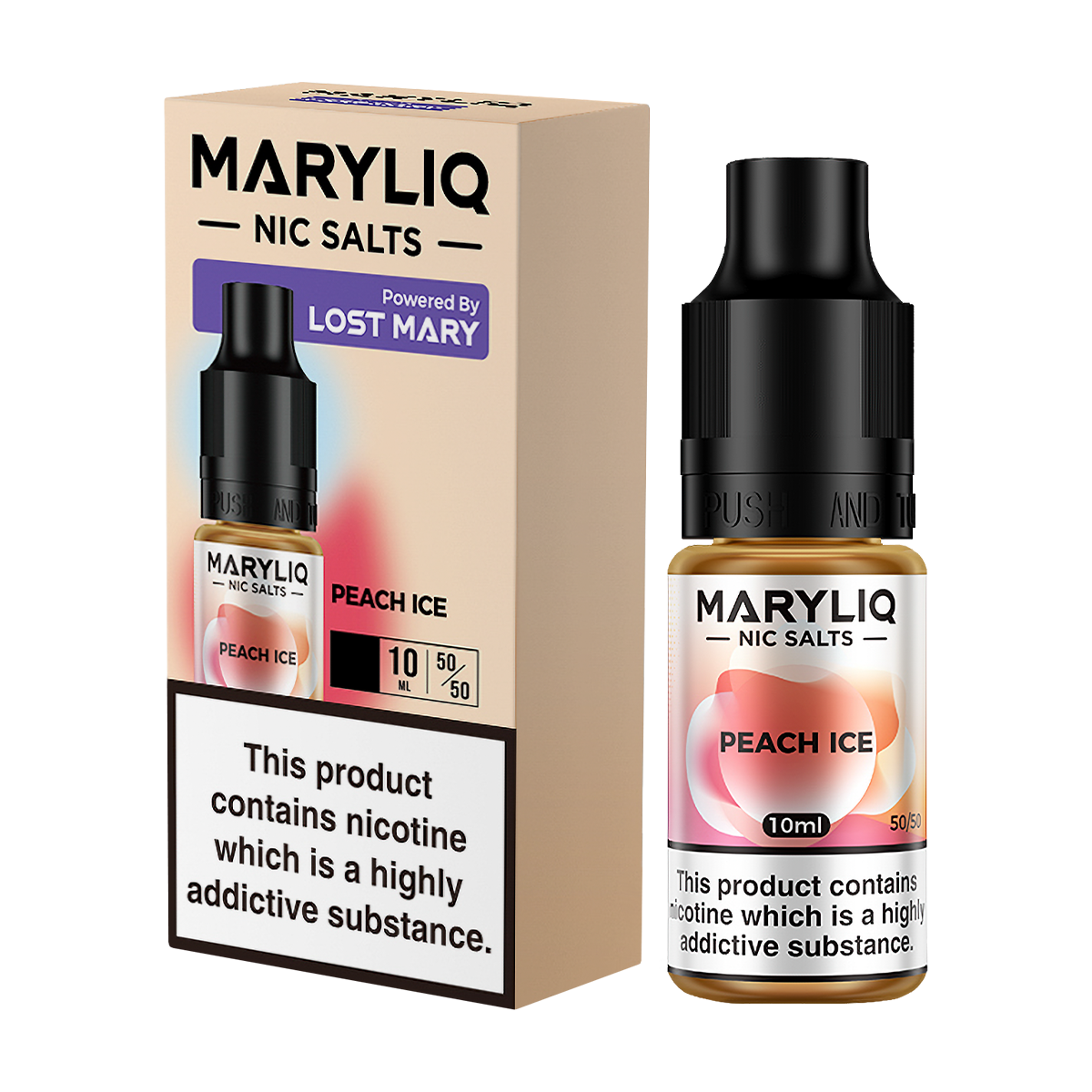 Peach Ice Maryliq Nic Salt by Lost Mary