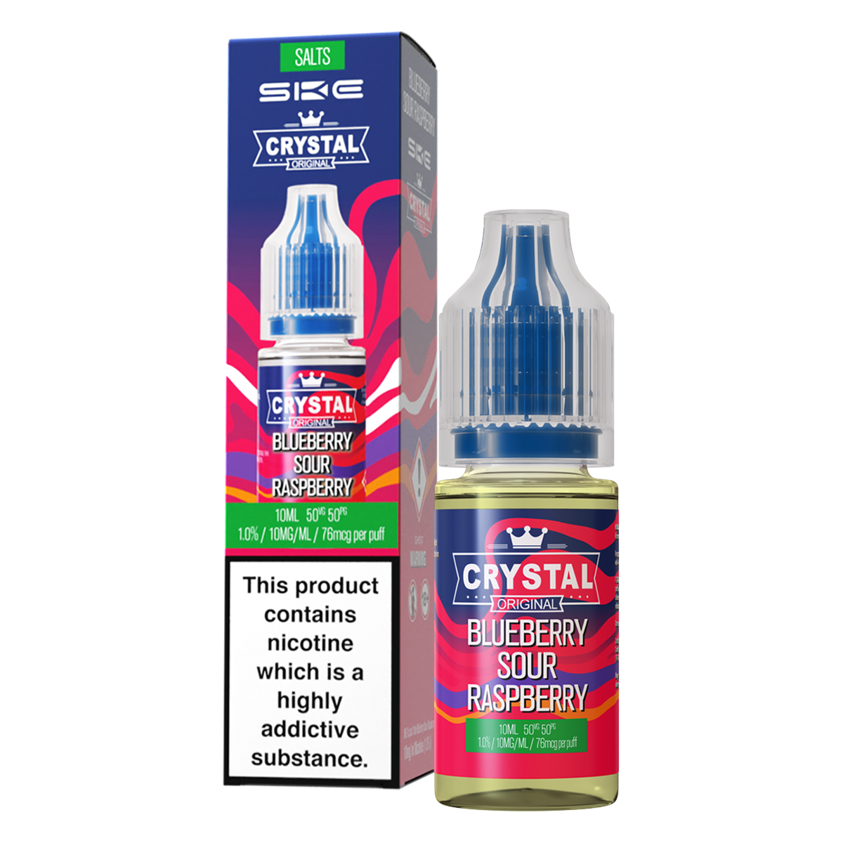Blueberry Sour Raspberry Nic Salt by SKE Crystal 10ml