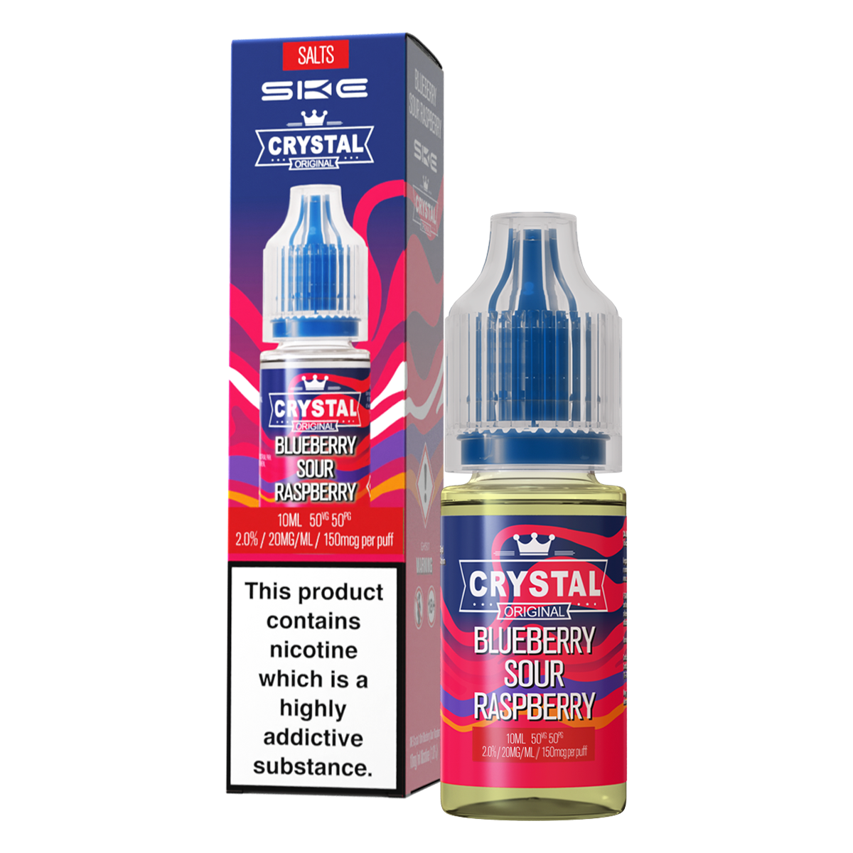 Blueberry Sour Raspberry Nic Salt by SKE Crystal 10ml