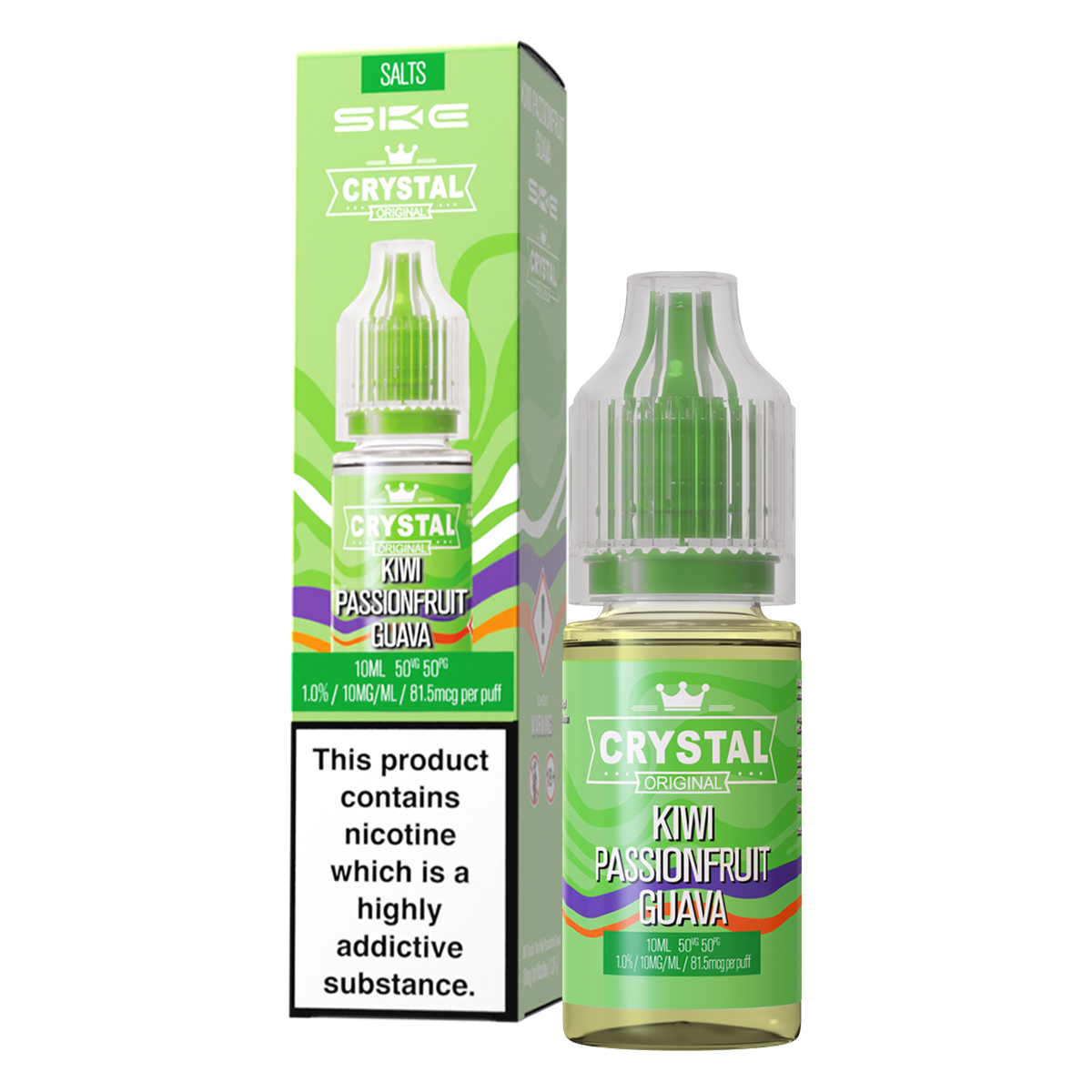 Kiwi Passionfruit Guava Nic Salt by SKE Crystal 10ml