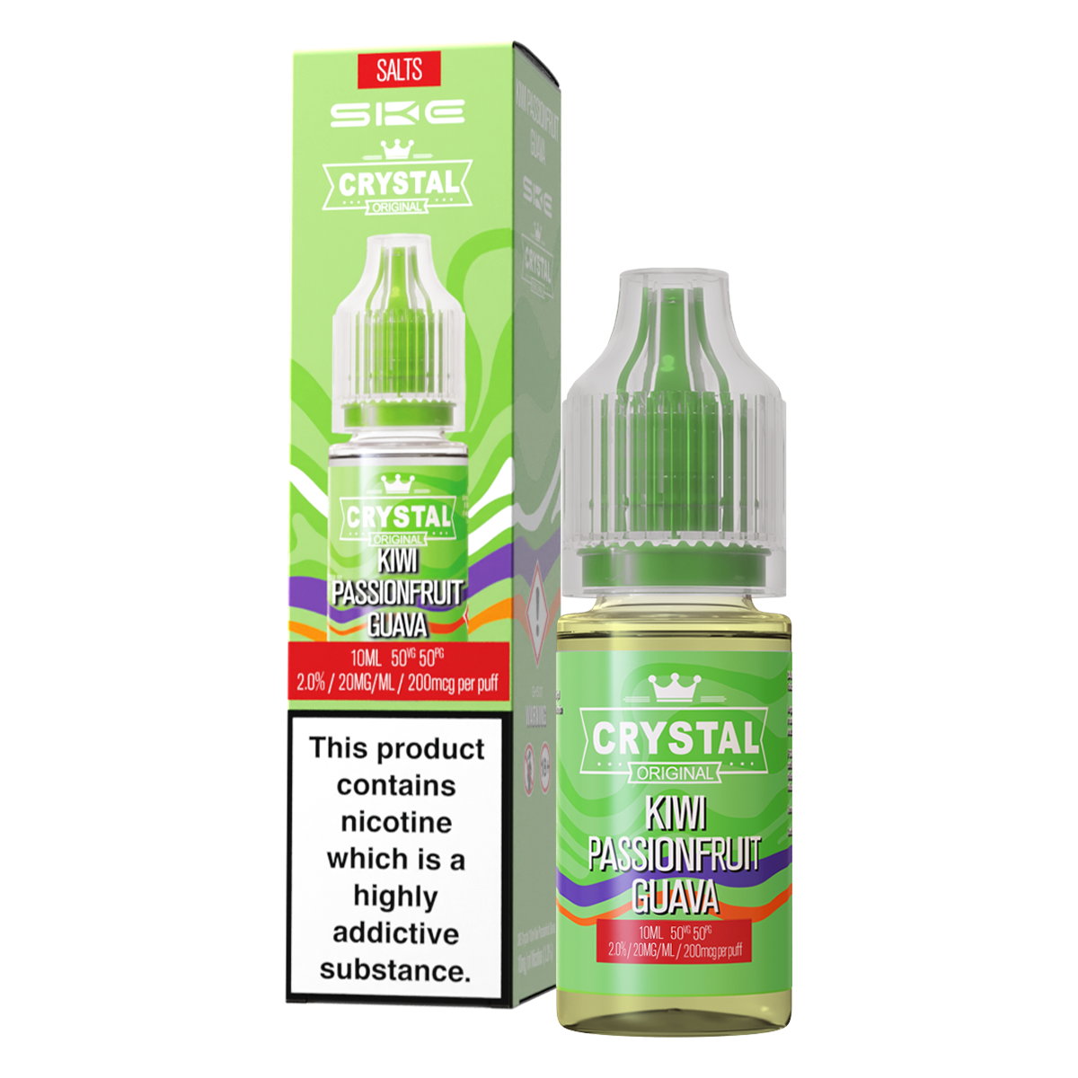 Kiwi Passionfruit Guava Nic Salt by SKE Crystal 10ml