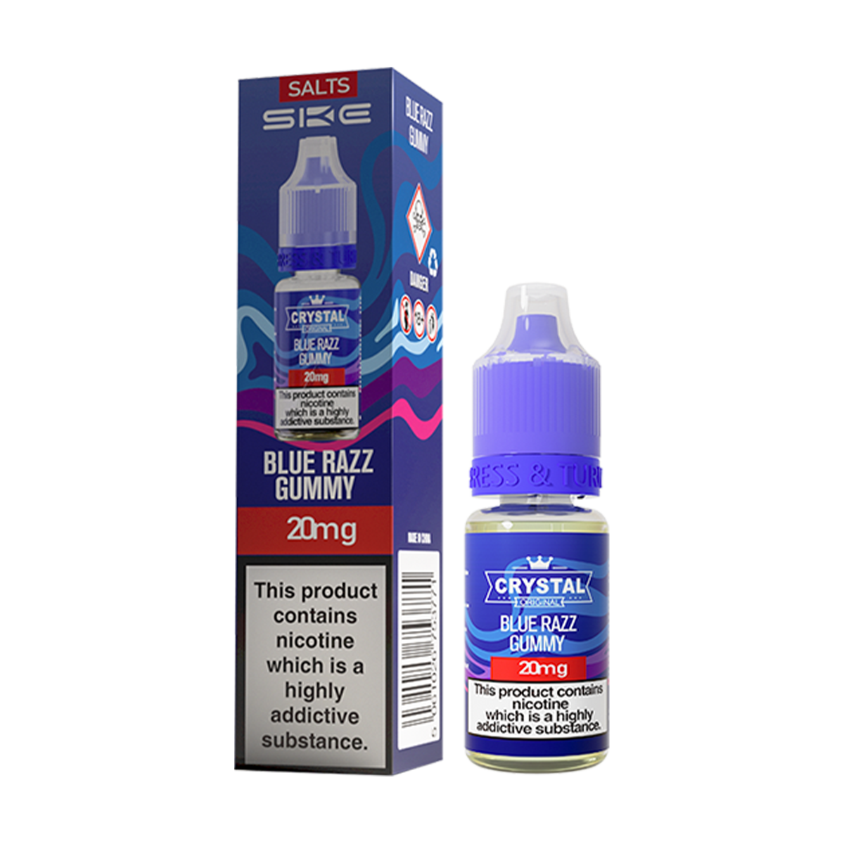 Blue Razz Gummy Nic Salt by SKE Crystal